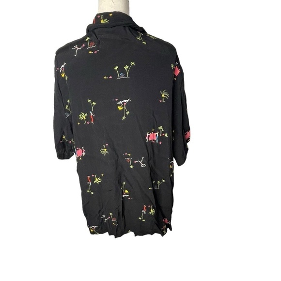 Vintage Fern Drallex All‎ Over Printed Blouse Small - Picture 3 of 5